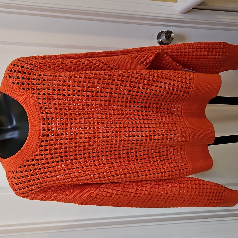 OLD NAVY NWT Women's Orange Open Knit Sweater - XL